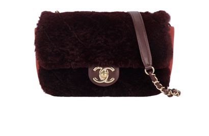 Small Fur Flap Bag, front view
